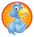 Cartoon Thumbs Up Bluebird