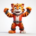 Commission For 3d Character Mascot Tiger In Unreal Engine Style Royalty Free Stock Photo