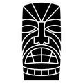 Cartoon Tiki Idol Isolated On White Background Royalty Free Stock Photo