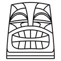 Cartoon Tiki Idol Isolated On White Background Royalty Free Stock Photo