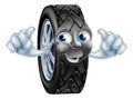 Cartoon tire mascot