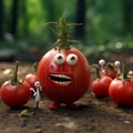 Cartoon Tomato Communicates With Onion: Animated Illustrations By Miki Asai