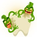Cartoon tooth germs Royalty Free Stock Photo