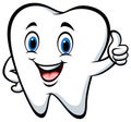 Cartoon tooth giving thumbs up Royalty Free Stock Photo