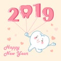 Cartoon tooth hold 2019 balloon