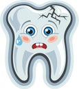 Cartoon tooth. Toothache