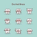 Cartoon tooth wear brace
