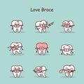 Cartoon tooth wear brace