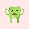 Cartoon tooth zombie Royalty Free Stock Photo