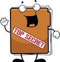 Cartoon Top Secret Folder Happy Royalty Free Stock Photo