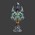 Cartoon totem decoration for game. Royalty Free Stock Photo