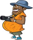 Cartoon tourist with a camera