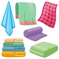 Cartoon towels vector set