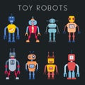 Cartoon toy robots Royalty Free Stock Photo