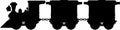 Cartoon Toy Train Silhouette Royalty Free Stock Photo