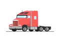 Conventional semi tractor Royalty Free Stock Photo