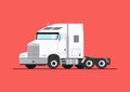 Conventional semi tractor Royalty Free Stock Photo