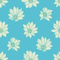 Cartoon Trailing Gazania Vector Pattern Background