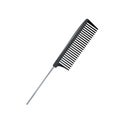 Cartoon trendy metal pin tail comb for multy purposy use icon. Salon and professional fashion accessories Royalty Free Stock Photo