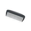 Cartoon trendy plastic black hair comb icon isolated on white background. Professional salon accessories Royalty Free Stock Photo