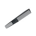 Cartoon trendy plastic black hair comb with special long teeth.