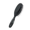 Cartoon trendy style black massage hair brush for styling.