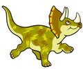 Cartoon triceratops