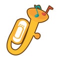 cartoon tuba wind brass music instrument