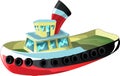 Cartoon tug boat Royalty Free Stock Photo