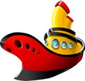 Cartoon tugboat Royalty Free Stock Photo