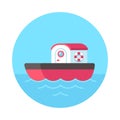 Cartoon tugboat illustration