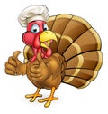 Cartoon Turkey Bird Chef Giving Thumbs Up Royalty Free Stock Photo