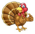 Cartoon Turkey Bird Giving Thumbs Up