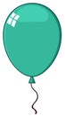 Cartoon Turquoise Balloon