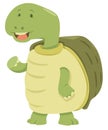 Cartoon turtle animal character