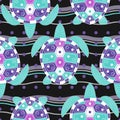 Cartoon turtle pattern