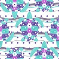 Cartoon turtle pattern