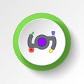 cartoon twist pull toy colored button icon. Signs and symbols can be used for web, logo, mobile app, UI, UX