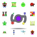 cartoon twist pull toy colored icon. set of children toys illustration icons. signs, symbols can be used for web, logo, mobile app