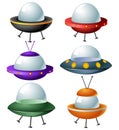 Cartoon ufo set