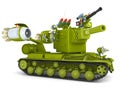 Cartoon Ultra Tank. 3D Illustration.