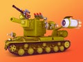 Cartoon ultra tank 3D illustration