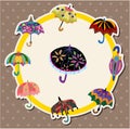 Cartoon umbrella card