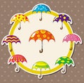 Cartoon umbrella card