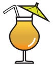 Cartoon Umbrella Drink