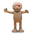 Cartoon undead Egyptian mummy monster has spotted you, 3d illustration