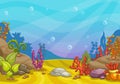 Cartoon underwater background. Royalty Free Stock Photo