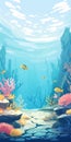 Cartoon Underwater Scene: Detailed Marine Views And Animated Illustrations