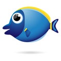 Cartoon unicornfish Royalty Free Stock Photo