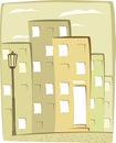 Cartoon urban background